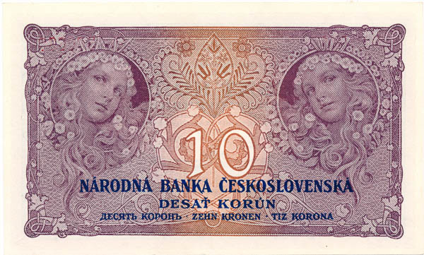 10 Kč 1927 B 011  - revers