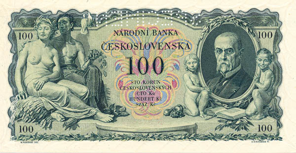 100 Kč 1931 N (perforovaná) - reverz