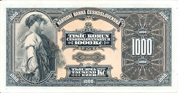 1000 Kč 1932 B - reverz