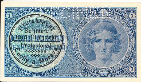 Koruna (1938/1940) A 078 (bank specimen) - front