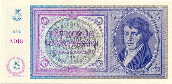 5 Koruna (1938/1940) A 018 - front
