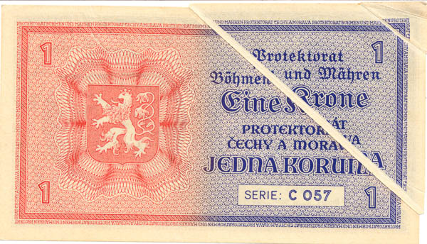 Koruna (1940) C 057 (misprint) - back