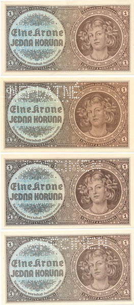 Koruna (1940) (4 pcs) - front