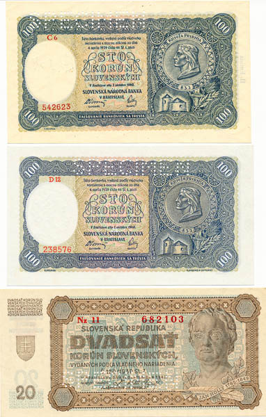 Lot of banknotes (3 pcs) - front