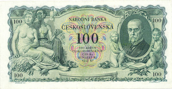 100 Koruna 1931/1939 Zc - back
