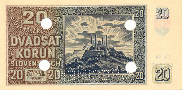 20 Ks 1939 Cb 54 (perforovaná) - reverz
