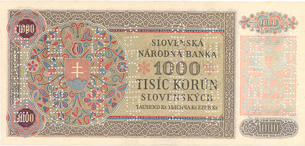 1000 Ks 1940 6N6 (perforovaná) - revers