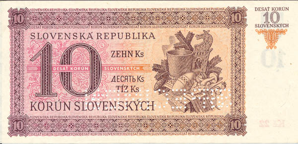10 Ks 1943 Kč 22 (perforovaná) - revers