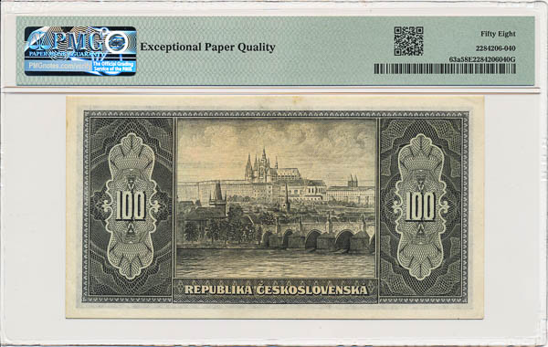 100 Kčs (1945) GD - reverz