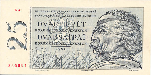 25 Kčs 1961 E 35 - averz
