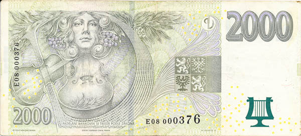 2000 Kč 2007 E 08 - revers