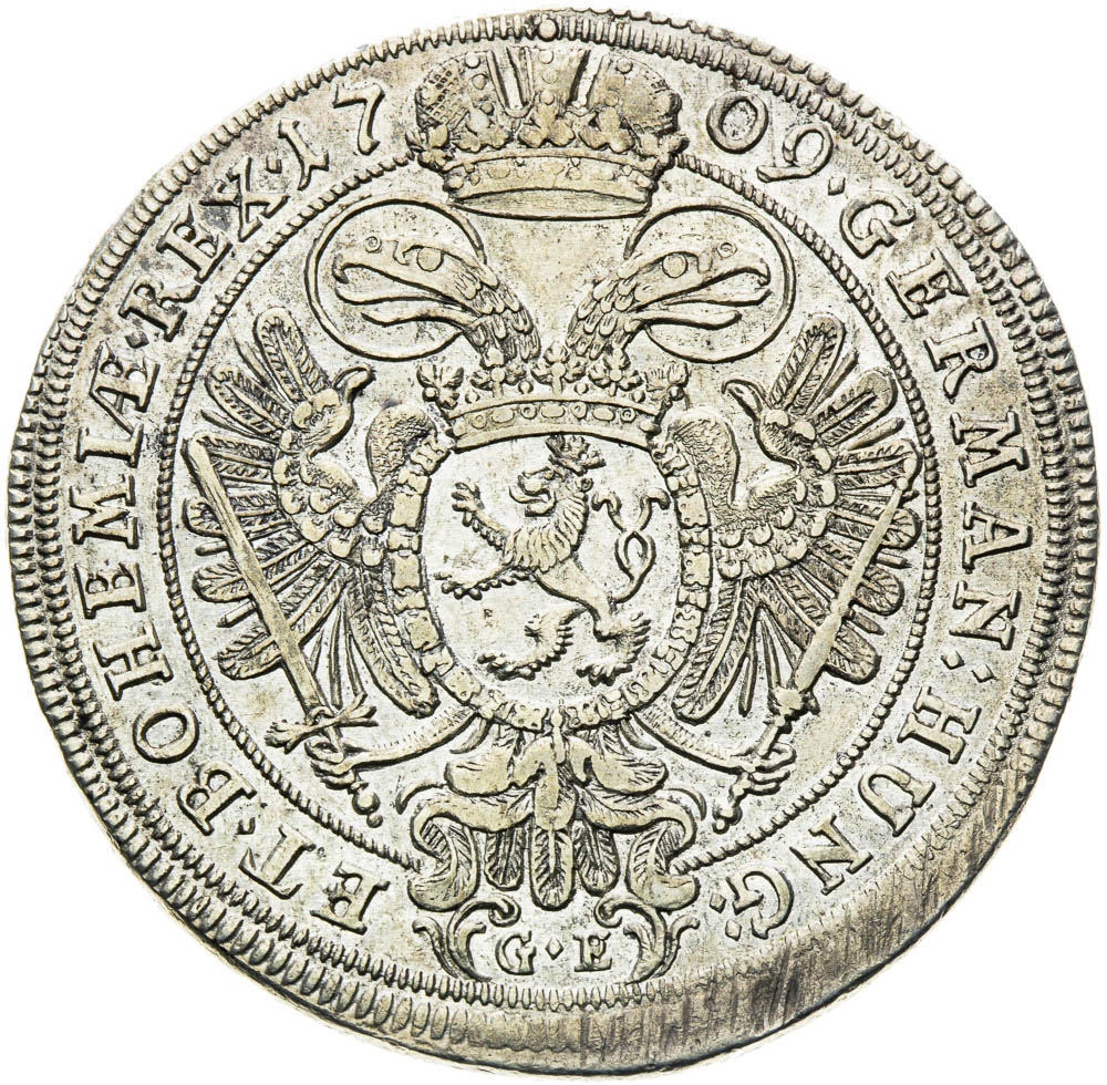 1/2 Thaler 1709 - back