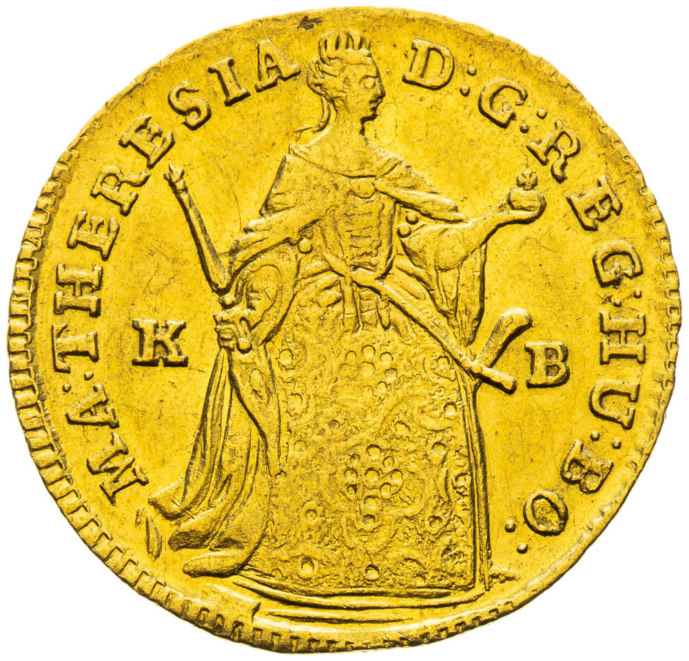 Dukát 1745 - averz