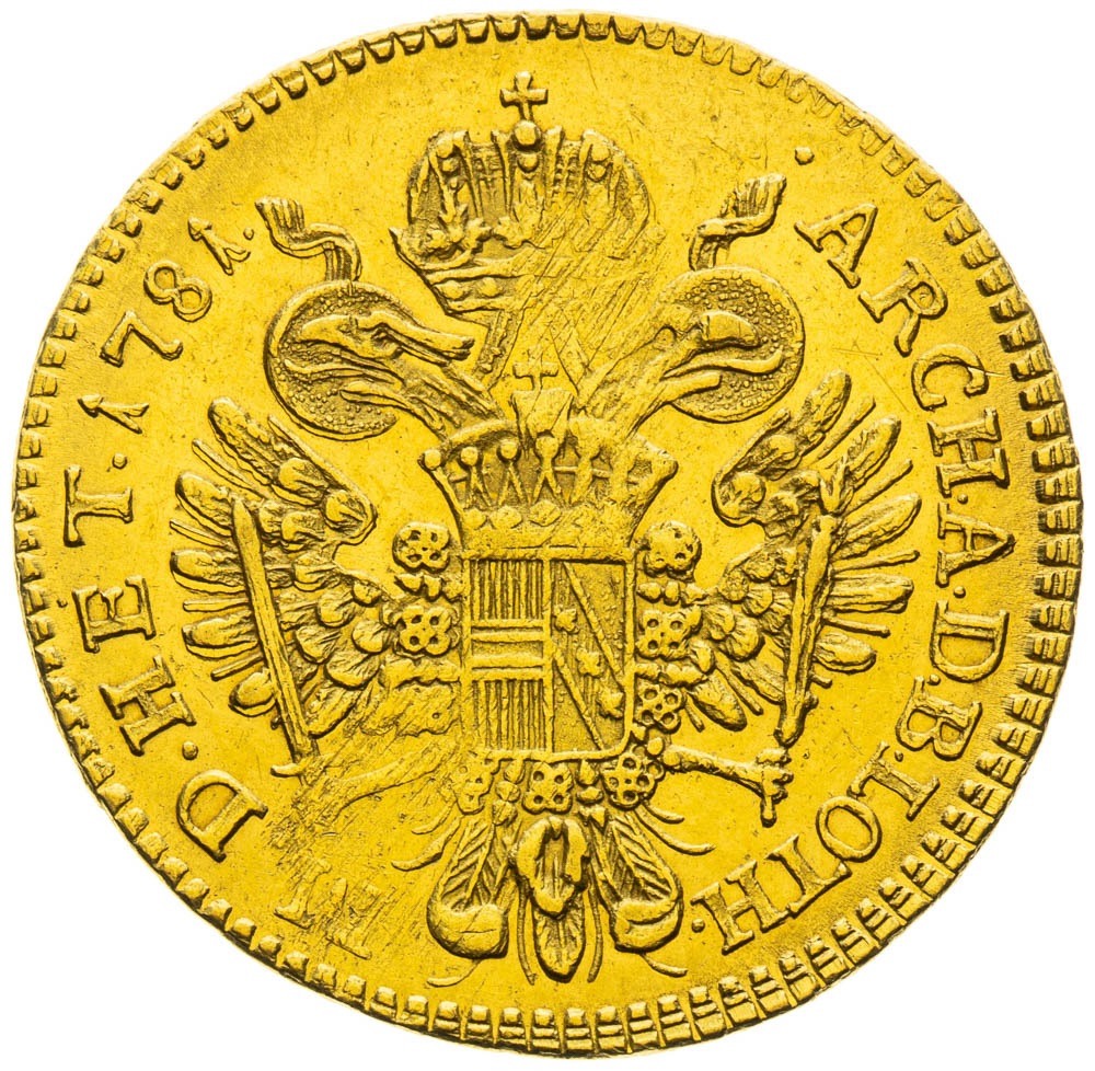 Dukát 1781 - reverz