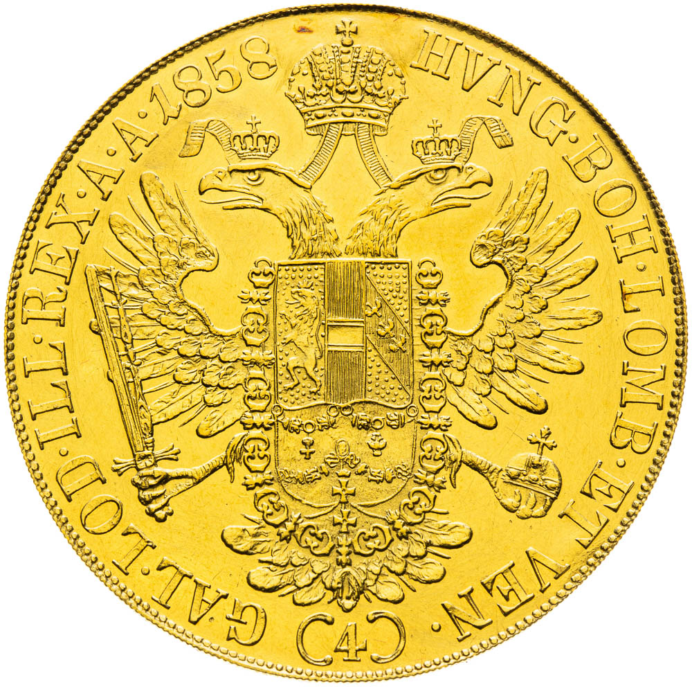 4 Dukát 1858 - revers