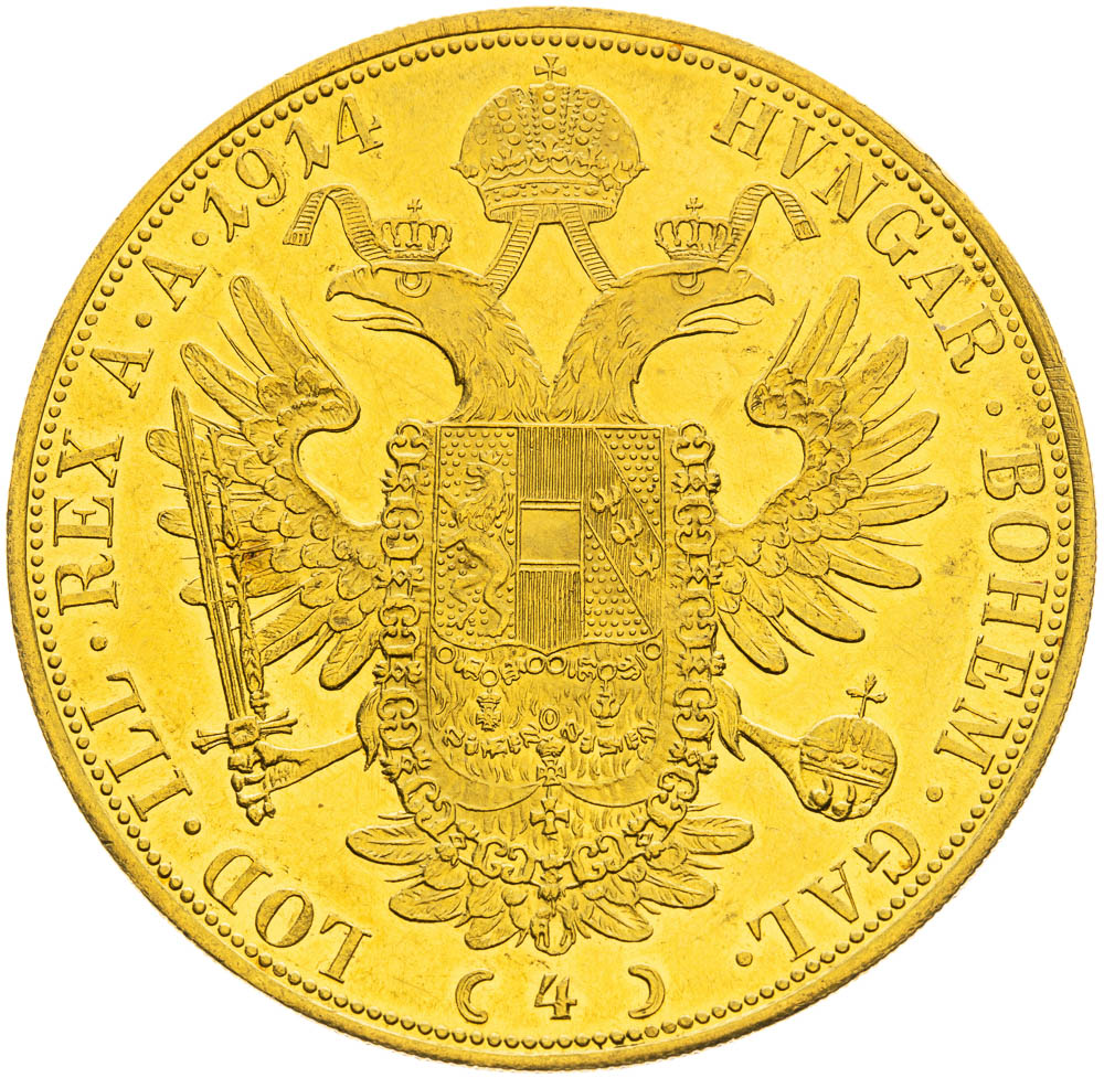4 Dukát 1914 - revers