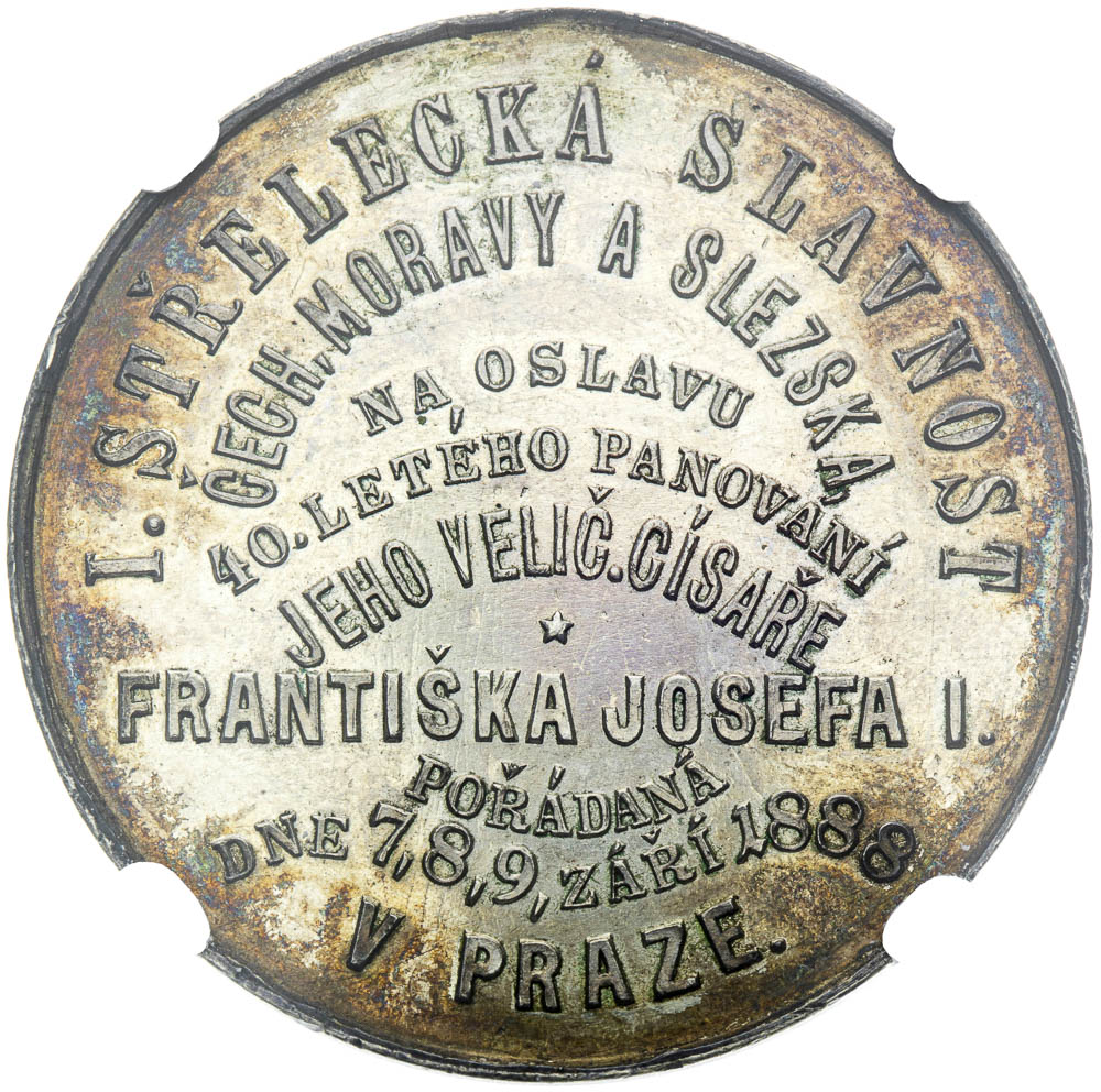 Stříbrná medaile 1888 - revers