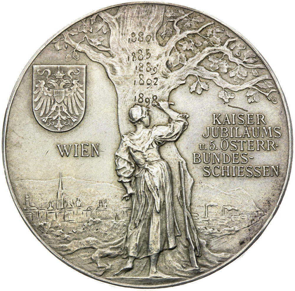 Stříbrná medaile 1898 - revers