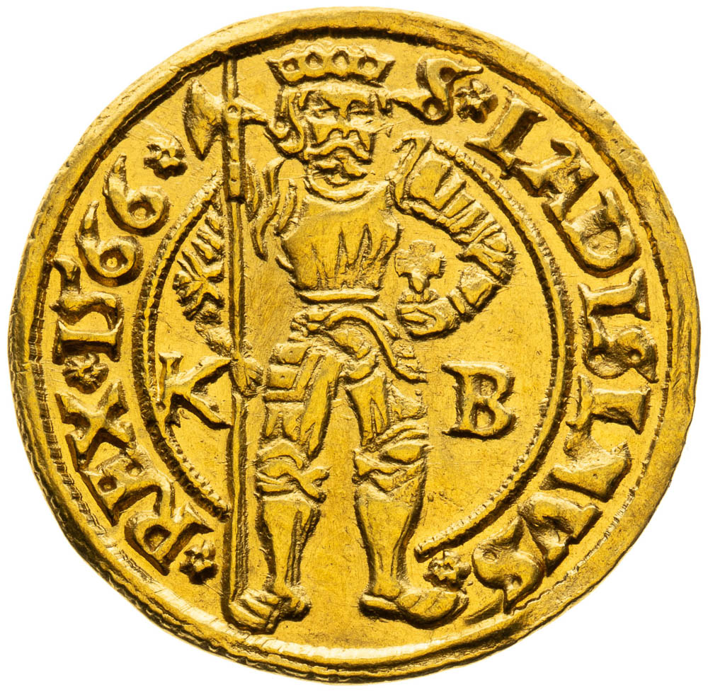 Dukát 1566 - reverz