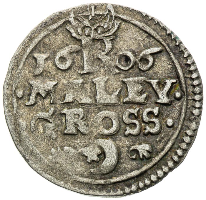 Malý groš 1606 - revers