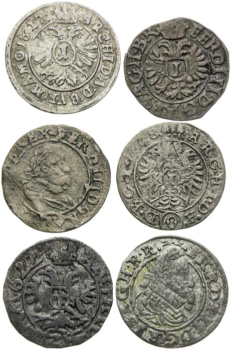 Lot of silver coins (6 pcs) - back