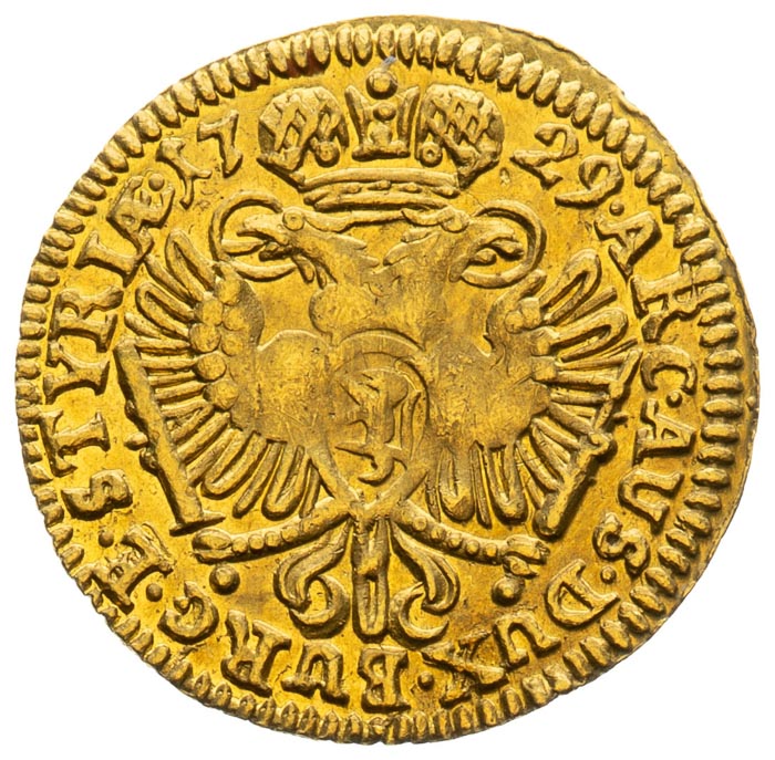 1/8 Ducat 1729 - back
