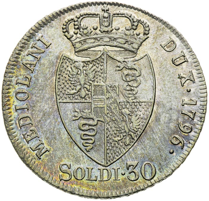 30 Soldi 1796 - back