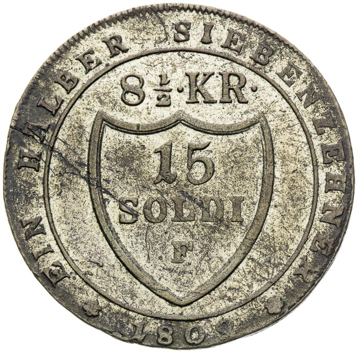 15 Soldi 1802 - back