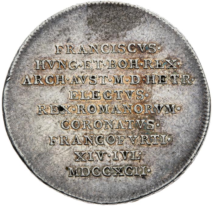 Stříbrný žeton 1792 - avers