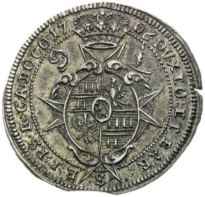 3 Kreutzer 1706 - back
