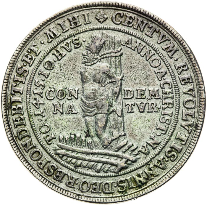 Stříbrná medaile – Husův tolar - revers