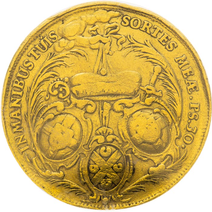 Zlatá medaile (kolem 1685) - revers