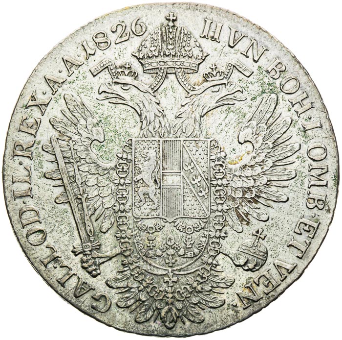1/2 Tolar 1826 - revers