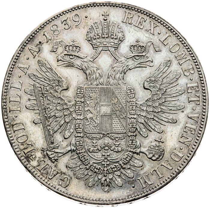 Tolar 1839 - revers