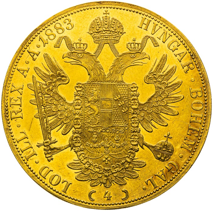 4 Ducats 1883 - back
