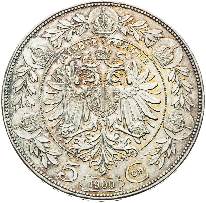 5 Korona 1900 - revers