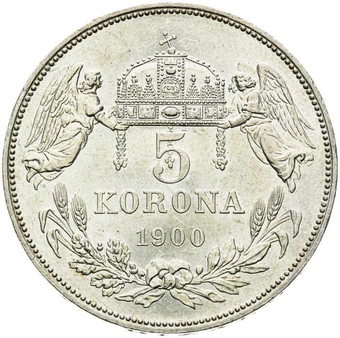 5 Korona 1900 - revers