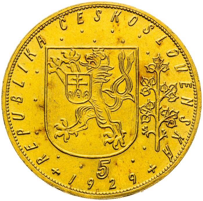 5 Ducats 1929 - back
