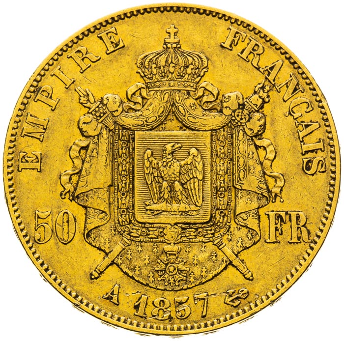 50 Frank 1857 - revers