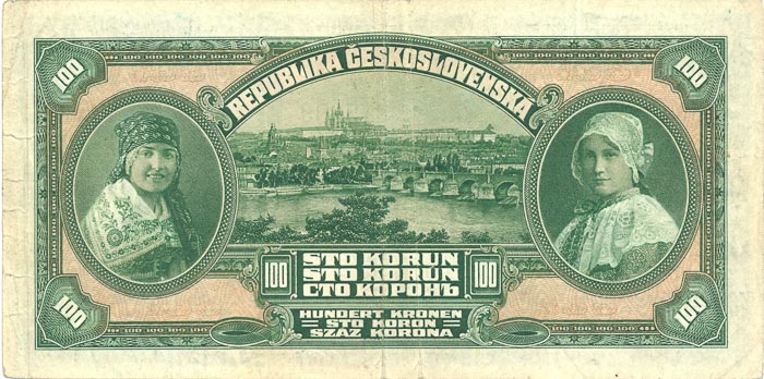 100 Koruna 1920 S - back