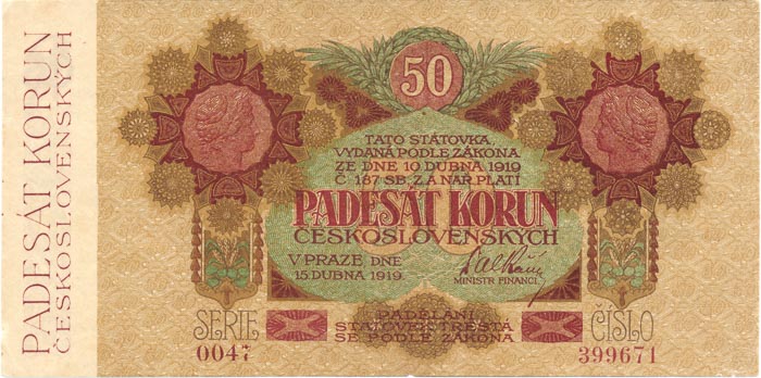 50 Koruna 1919 s. 0047 - front