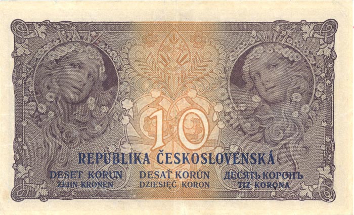 10 Koruna 1919 H 035 - back