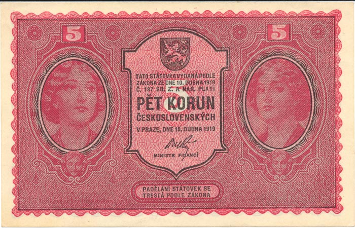 5 Koruna 1919 s. 0060 - front