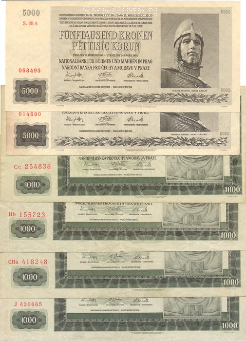 Lot of banknotes (21 pcs) - front