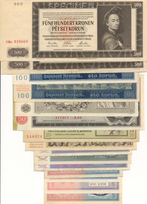 Lot of banknotes (21 pcs) - back