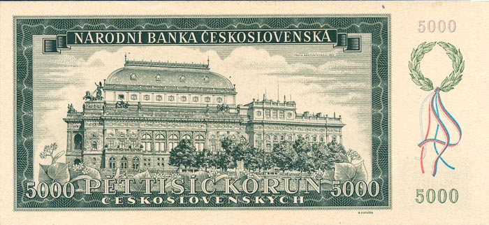 5000 Koruna 1945 s. 23 A - back