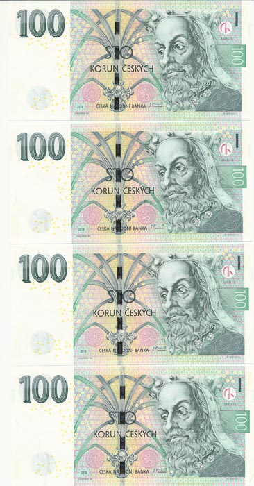 100 Koruna 2018 (4 pcs) - front