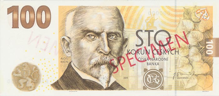 100 Koruna 2019 RA 00 (annulus) - front