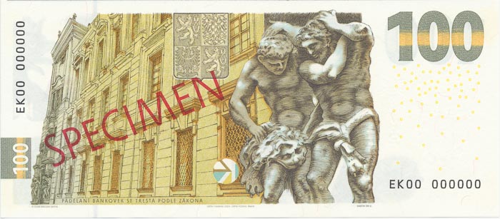 100 Koruna 2022 EK 00 (annulus) - back