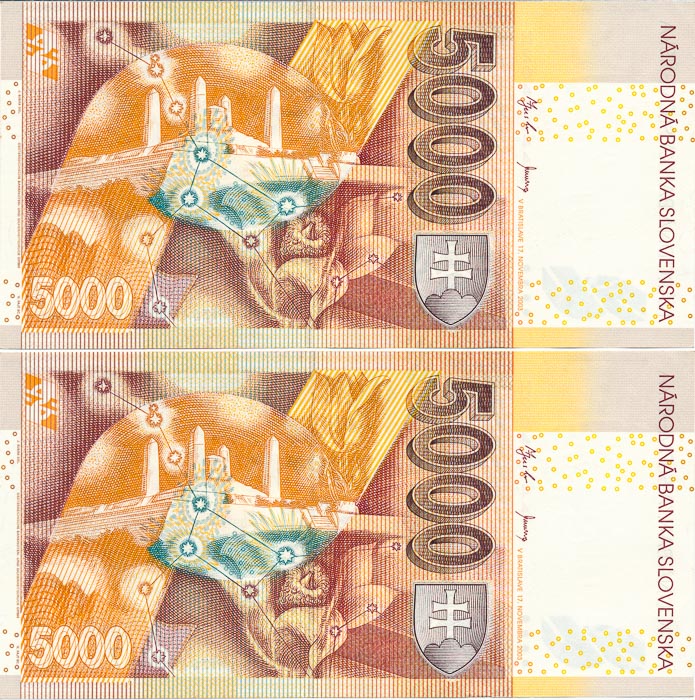 5000 Koruna 2003 H (consecutive 2 pcs) - back